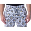 Disney Mens' WALL-E Allover Cartoon Characters Loungewear Pajama Pants Grey