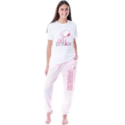 Peanuts Womens' Snoopy Dream Comic Flower Relaxing Sleep Pajama Set Multicolored -Cozy Nights Sales Store GUEST e4c8da7a f3fc 4766 96e7 55c2e22bb22b