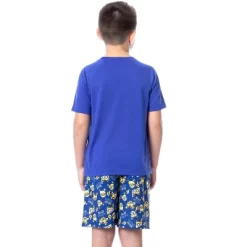 Despicable Me Boys' Minions Bello? Raglan Sleep Pajama Set Shorts Shirt Multicolored