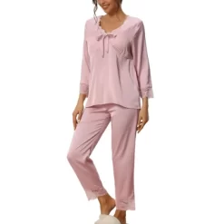 Cheibear Womens Loungewear Silky Long Sleeve Top With Pants Pajamas Sets 11 Cheibear Womens Loungewear Silky Long Sleeve Top With Pants Pajamas Sets -Cozy Nights Sales Store GUEST e67bea91 564a 4fd0 88d8 9994efe400bd