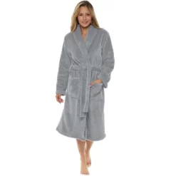 Women's Classic Soft Jacquard Bathrobe, Plush Robe 9 Women's Classic Soft Jacquard Bathrobe, Plush Robe -Cozy Nights Sales Store GUEST e914c243 3747 46a5 8d83 06dee377d5e2