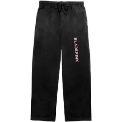 Blackpink Logo Adult Black Sleep Pajama Pants