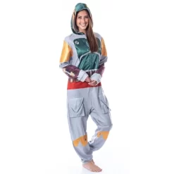 Star Wars Mens' Boba Fett Hooded Costume Union Suit One-Piece Pajama Grey -Cozy Nights Sales Store GUEST eae47ba8 4cc9 4706 af77 ced5d5590d0d