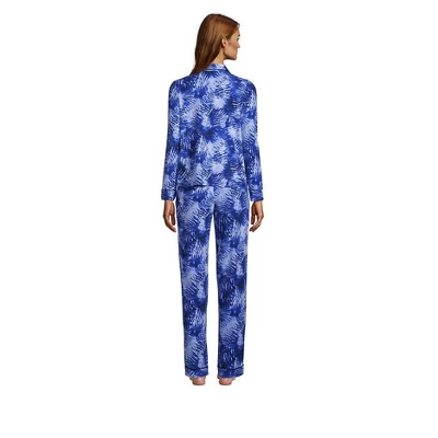 Lands' End Women's Plus Size Comfort Knit Pajama Set Long Sleeve Top And Pants 1 Lands' End Women's Plus Size Comfort Knit Pajama Set Long Sleeve Top And Pants