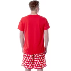 DC Comics Mens' The Flash Logo Short Sleeve Shirt Pajama Short Set Red -Cozy Nights Sales Store GUEST ec998f7a 0873 4d13 b7ac 37af1991e61b