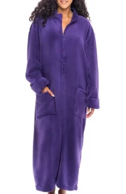 Women's Zip Up Fleece Robe, Soft Warm Plush Oversized Zipper Bathrobe -Cozy Nights Sales Store GUEST ecfa17f9 e812 4b3c 950b 5d98509f0e96