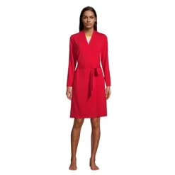 Lands' End Women's Cotton Blend Above The Knee Length Robe -Cozy Nights Sales Store GUEST ed15ced0 14b5 4ce2 bf57 4f220fe7373b