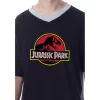 Jurassic Park Mens' Dinosaur Film Logo Sleep Pajama Dress Shirt