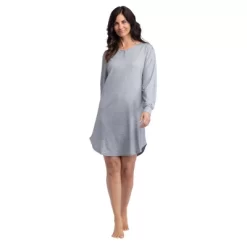 Softies Women's 36" Long Sleeve Henley Sleep Shirt -Cozy Nights Sales Store GUEST ed497dce 97c4 4ccd 969e ff1099bb0966