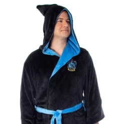Harry Potter Adult Fleece Plush Hooded Robe - Big And Tall