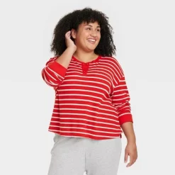 Women's Striped Matching Family Thermal Pajama Top - Wondershop™ Red -Cozy Nights Sales Store GUEST edebf4b3 81bb 4e7b 8217 10ac3773f341