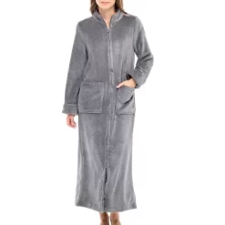 Women's Zip Up Fleece Robe, Soft Warm Plush Zipper Bathrobe -Cozy Nights Sales Store GUEST ee699503 3718 478b b3d7 64fbfc2c92fe