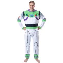 Disney Mens' Toy Story Buzz Lightyear Costume Pajama Union Suit White -Cozy Nights Sales Store GUEST ee6f0524 c23a 4b15 b768 43f7957040fa