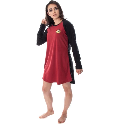 Star Trek Next Generation Women's Juniors Picard Raglan Nightgown Sleep Shirt 2 Star Trek Next Generation Women's Juniors Picard Raglan Nightgown Sleep Shirt - Image 2