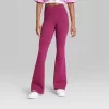 Women's High-Waisted Slim Fit Flare Leggings - Wild Fable™ Burgundy