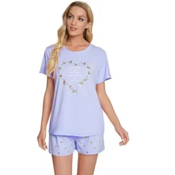 Cheibear Womens Sleepwear Crew Neck Nightwear With Shorts Loungewear Pajama Set 18 Cheibear Womens Sleepwear Crew Neck Nightwear With Shorts Loungewear Pajama Set -Cozy Nights Sales Store GUEST efa794fd 070b 4944 8925 01cef8cacc7c