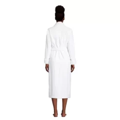 Lands' End Women's Cotton Terry Long Spa Bath Robe