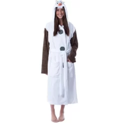 Disney Adult Frozen Snowman Olaf Costume Robe Hooded Bathrobe White -Cozy Nights Sales Store GUEST f00a6deb 3f3b 4747 ac9f 42a38a22158b
