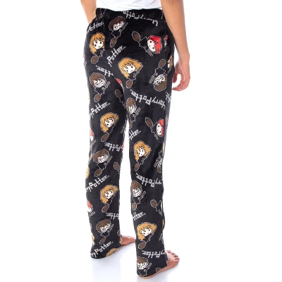 Harry Potter Juniors' Allover Chibi Characters Minky Plush Pajama Pants 2 Harry Potter Juniors' Allover Chibi Characters Minky Plush Pajama Pants - Image 2