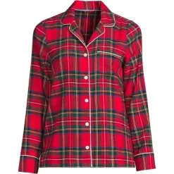 Lands' End Women's Long Sleeve Print Flannel Pajama Top -Cozy Nights Sales Store GUEST f07f8644 6f73 4292 8063 7c45f3f8eb40