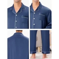 Lars Amadeus Men's Satin Sleeping Long Sleeves Shirt Pants Pajama Set 11 Lars Amadeus Men's Satin Sleeping Long Sleeves Shirt Pants Pajama Set -Cozy Nights Sales Store GUEST f1feeb5b 8fb9 4ad2 89e5 ffd45f34ba21