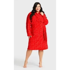 Women's Plus Size Love Heart Robe - Red Heart | AVENUE -Cozy Nights Sales Store GUEST f2124ce1 3c71 4ac6 b8b9 2c69a27c7e45