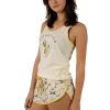 Harry Potter Quidditch The Golden Snitch Women's Racer Back Tank Top & Dolphin Lounge Shorts Sleepwear Set