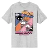 SANRIO Naruto X Hello Kitty Character Panels Men's Short Sleeve Shirt & Sleep Shorts Set