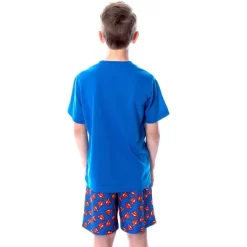 DC Comics Big Boys' Superman Logo Short Sleeve Pajama Short Set Blue