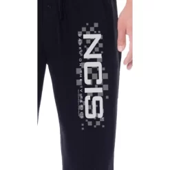 NCIS Mens' TV Show Episodes Series Logo Icon Title Sleep Pajama Pants Black
