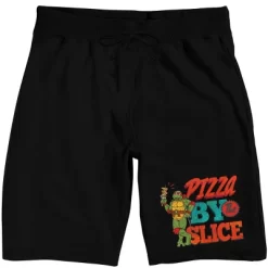 Teenage Mutant Ninja Turtles Pizza By The Slice Men's Black Sleep Pajama Shorts -Cozy Nights Sales Store GUEST f4e4e582 c582 4e80 8b60 8c6132af6e2a