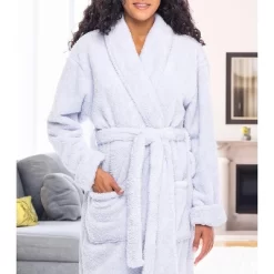 Women's Fuzzy Plush Fleece Winter Robe, Warm Soft Bathrobe For Her -Cozy Nights Sales Store GUEST f5605ebd c3b4 4b4b af1a 9b45fc9abe70
