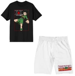 Hunter X Hunter Gon Freecss Men's Short Sleeve Shirt & Sleep Shorts Set -Cozy Nights Sales Store GUEST f5b455cb 3581 4d1d bb71 163c941024b2