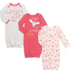 Harry Potter Hedwig Owl Baby Girls 3 Pack Sleeper Gown Newborn To Infant -Cozy Nights Sales Store GUEST f61e5759 db07 40c8 9c1e f697448462d2