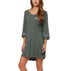 Allegra K Women's Lounge Dress Pajamas Soft Long Sleeve Mini Sleepwear Nightgown -Cozy Nights Sales Store GUEST f6463120 f2a9 4ed0 beaf 77b28d4c0ac3