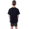 DC Comics Big Boys' Batman Logo Short Sleeve Shirt Pajama Short Set Black