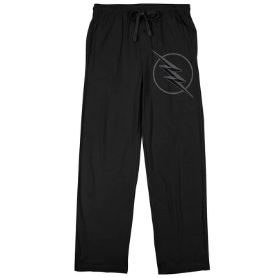 DC COMICS Flash Gray Superhero Logo Men's Black Sleep Pajama Pants 4 DC COMICS Flash Gray Superhero Logo Men's Black Sleep Pajama Pants - Image 4