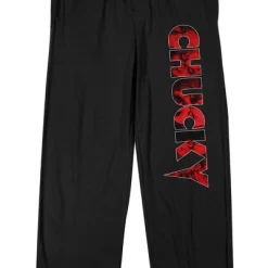 Chucky Scary Font Men's Black Sleep Pajama Pants