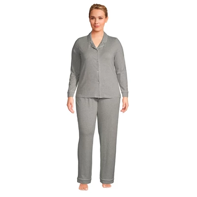 Lands' End Women's Plus Size Comfort Knit Pajama Set Long Sleeve Top And Pants 3 Lands' End Women's Plus Size Comfort Knit Pajama Set Long Sleeve Top And Pants - Image 3