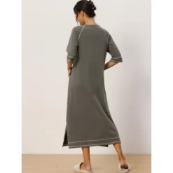 Cheibear Womens Zipper Front Housecoat With Pockets Long Robes -Cozy Nights Sales Store GUEST f9c91cc3 4bca 4b8f a24b 368960fc8a6f