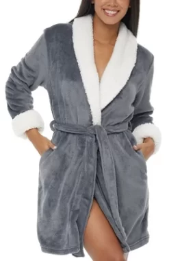 Women's Classic Plush Robe, Short Fleece Bathrobe Solids 19 Women's Classic Plush Robe, Short Fleece Bathrobe Solids -Cozy Nights Sales Store GUEST f9cf2f8d fa62 4452 b266 a0971371aa7e