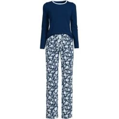 Lands' End Women's Tall Knit Pajama Set Long Sleeve T-Shirt And Pants 23 Lands' End Women's Tall Knit Pajama Set Long Sleeve T-Shirt And Pants -Cozy Nights Sales Store GUEST f9e2a380 3be8 4f83 830d 6cc6eadae157