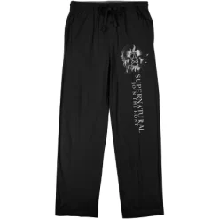 Supernatural Winchester Bros Men's Black Sleep Pajama Pants -Cozy Nights Sales Store GUEST fa4a157a 7a9d 40f2 ad8e a8fac2d80540