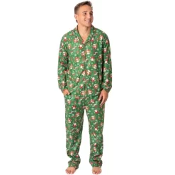 Elf The Movie Mens' Film OMG! Santa! I Know Him! Sleep Pajama Set Green -Cozy Nights Sales Store GUEST fba3c5eb a428 4cc9 9aa9 dff2b6f49d1f