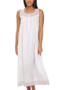 Women's Cotton Victorian Nightgown, Sybil Sleeveless Lace Trimmed Button Up Long Vintage Night Dress Gown -Cozy Nights Sales Store GUEST fbf96aa5 cabf 401b 948e c62bcae94a98