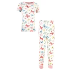 Touched By Nature Toddler And Kids Girl Organic Cotton Tight-Fit Pajama Set, Butterflies -Cozy Nights Sales Store GUEST fd488cbf 30d3 4142 9348 b6f7a83048ab