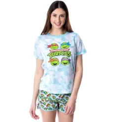 Teenage Mutant Ninja Turtles Women's Tie-Dye Sleep Pajama Set Short Multicolored -Cozy Nights Sales Store GUEST fd5227b8 030a 42be 8706 c73c01e8e367