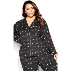 Women's Plus Size Galaxy Sleep Shirt - Black | CITY CHIC -Cozy Nights Sales Store GUEST fd95ba7e 0459 4c94 8667 cbb5c0c253e3