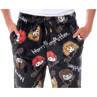 Harry Potter Juniors' Allover Chibi Characters Minky Plush Pajama Pants 1 Harry Potter Juniors' Allover Chibi Characters Minky Plush Pajama Pants