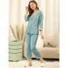 Allegra K Women’s Pajama Sets Sleepwear Soft Night Suit Lounge Sets